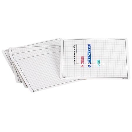 Didax Write-and-Wipe Graphing Mats, PK10 211447